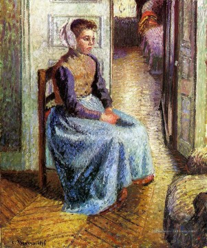Camille Pissarro œuvres - jeune femme de chambre flamande Camille Pissarro